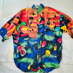 Dilemma Shirt Womens Art to Wear New York Fashion Oversized Abstract One Size